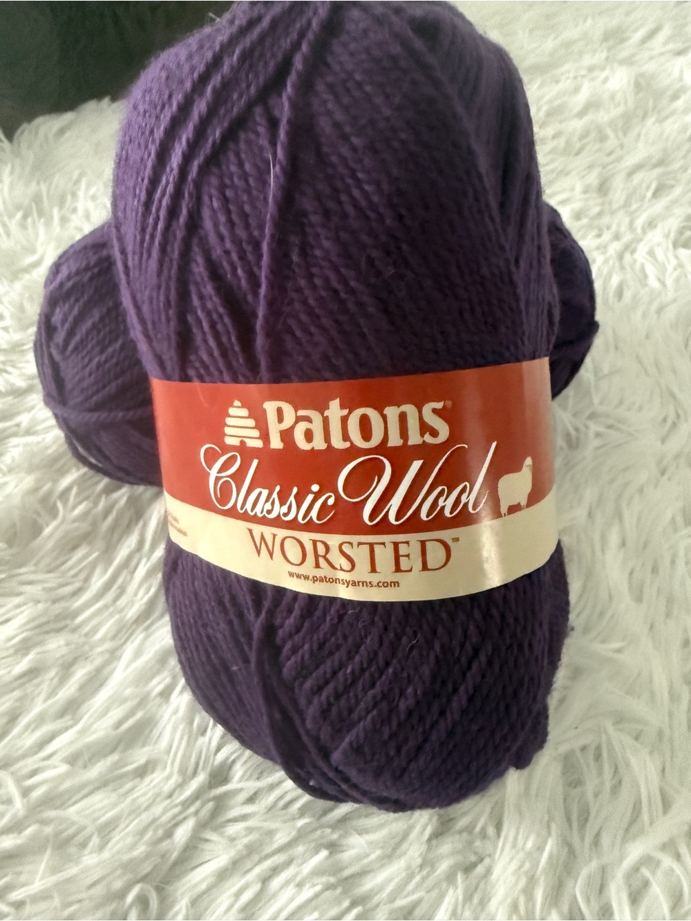 Patons Classic Wool Worsted Yarn - Rich Purple